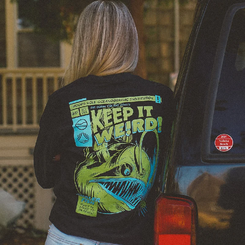 TIDES X WHOI Angler Fish Keep it Weird Long Sleeve Shirt