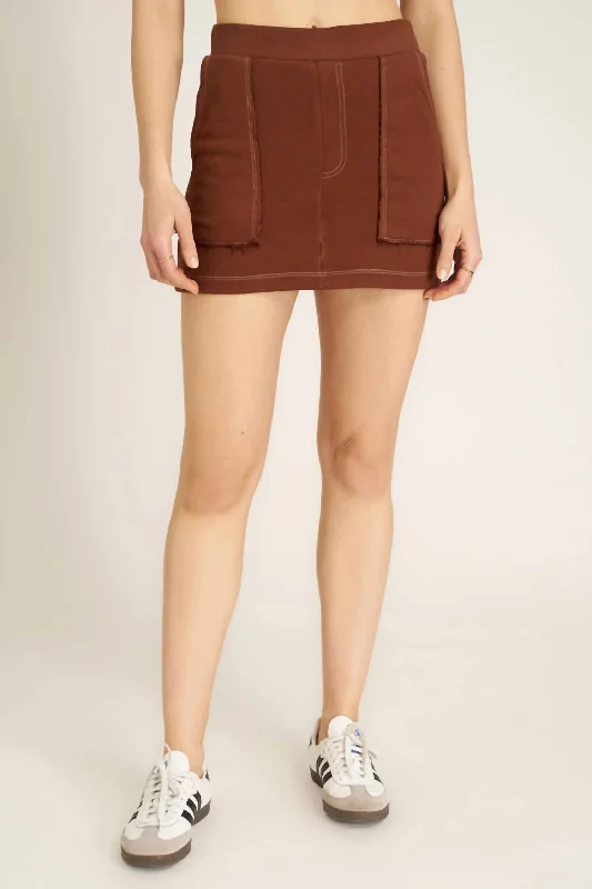 Lillian Mini Skirt In Brown