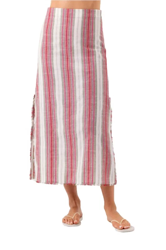 Louie Skirt In Sunshade Stripe