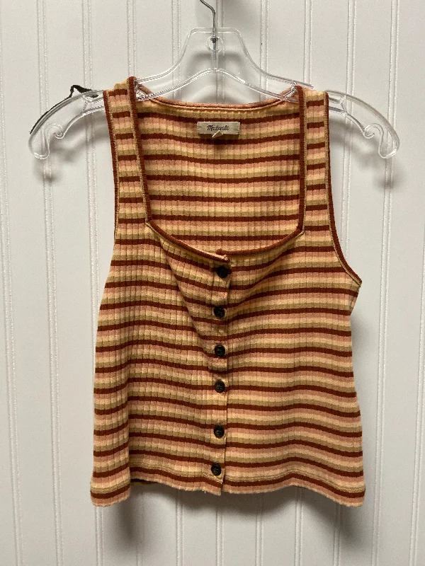 Top Sleeveless Basic By Madewell In Striped Pattern, Size: S