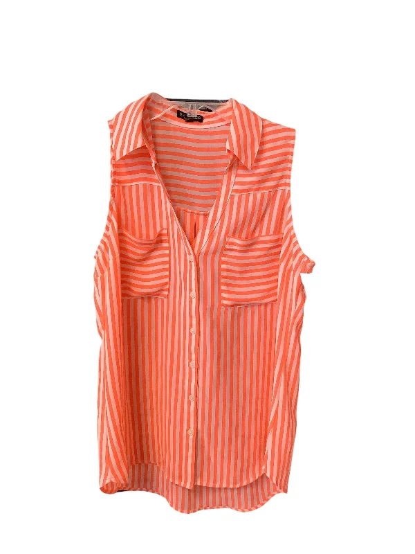 Top Sleeveless By Express In Striped Pattern, Size: S