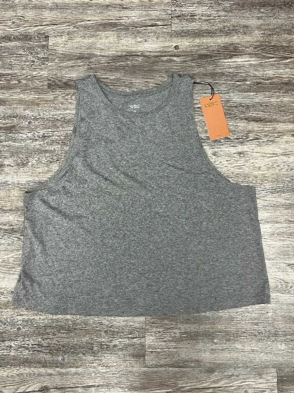 Top Sleeveless By Girlfriend Collective In Grey, Size: 4x