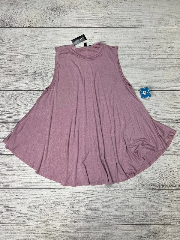 Top Sleeveless By Lane Bryant In Pink Purple, Size: Xl