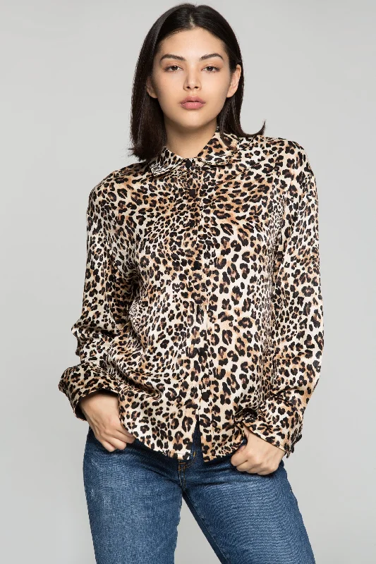 Cheetah Print Button Up Shirt