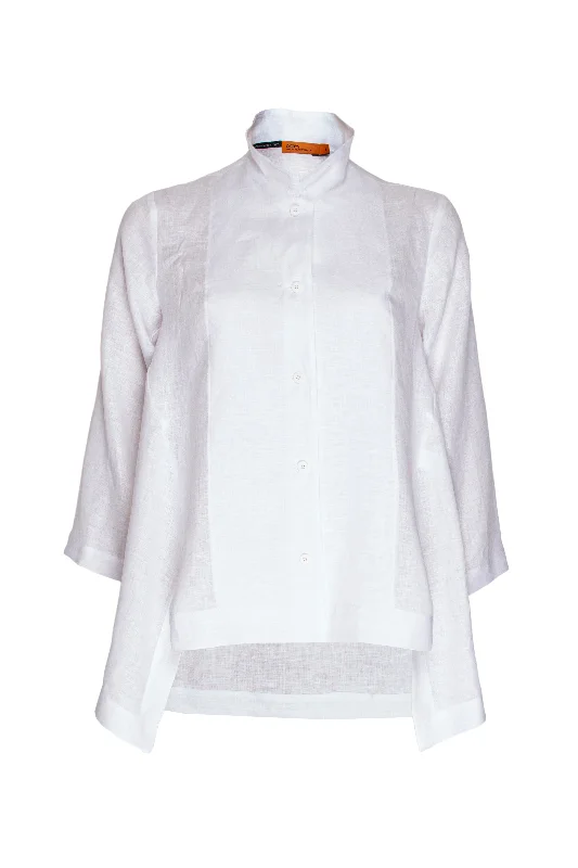 Drop Hem Shirt - White 9710