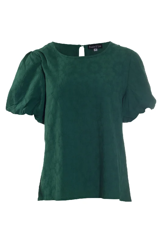 Embossed Floral Cotton Blend | GREEN | 6130AR