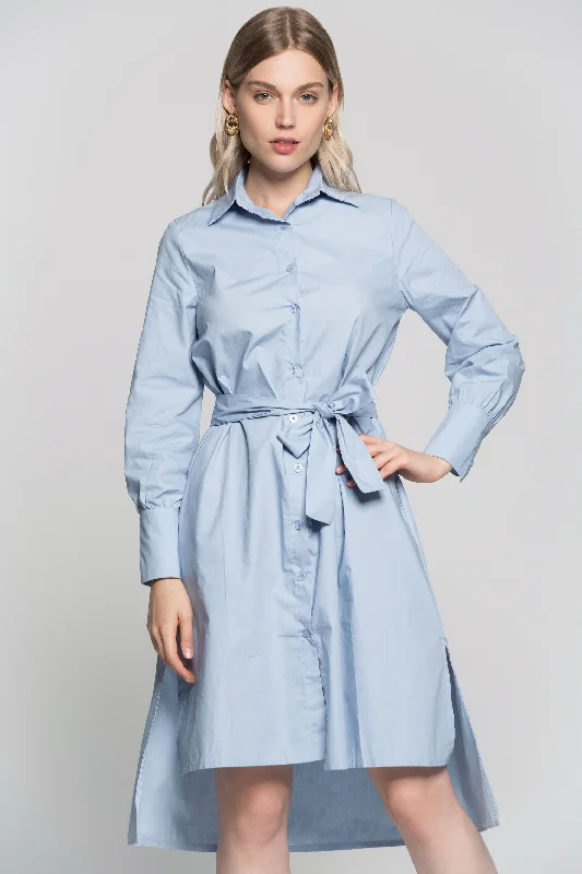 Powder Blue Shirt Dress