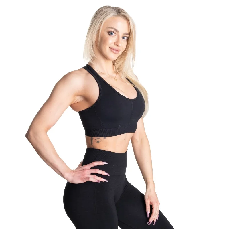 Better Bodies Seamless Scrunch Sports Bra - Black