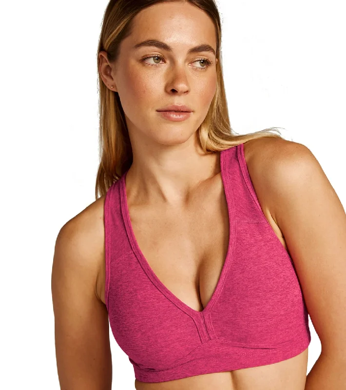 Beyond Yoga Spacedye Lift Your Spirits Yoga Sports Bra Cranberry Heather