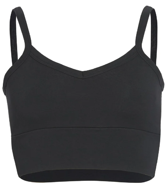 Hard Tail Low Back V Yoga Sports Bra Black