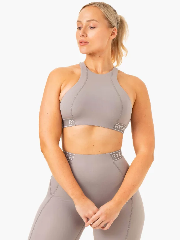 Level Up High Impact Sports Bra - Steel Grey