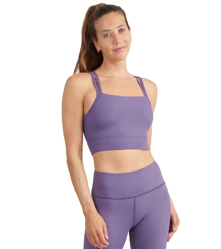 Thrive Societe Strappy Square Neck Bra Loganberry