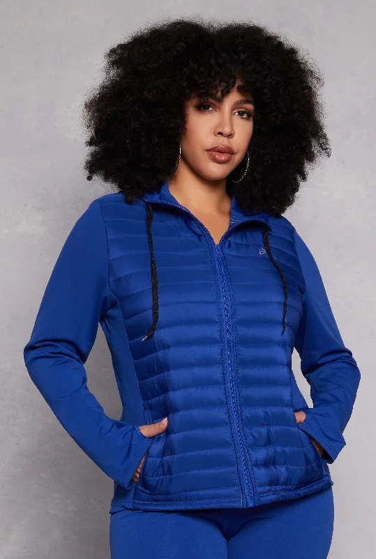 Plus Size Puffer Track Jacket