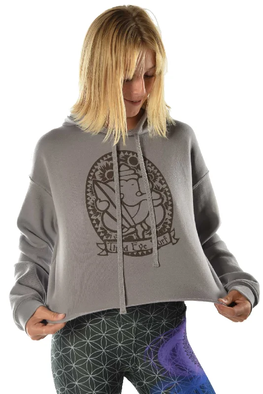 Crop Top Hoodie with Third Eye Surf