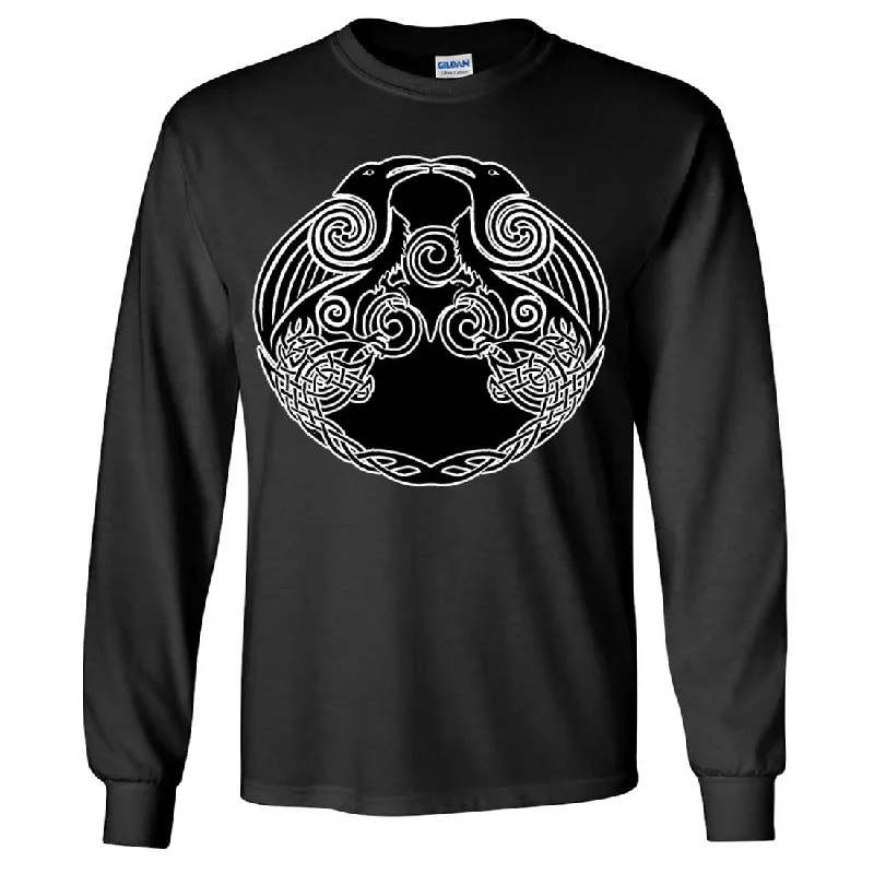 Dual Raven Two Tone Long Sleeve Shirt