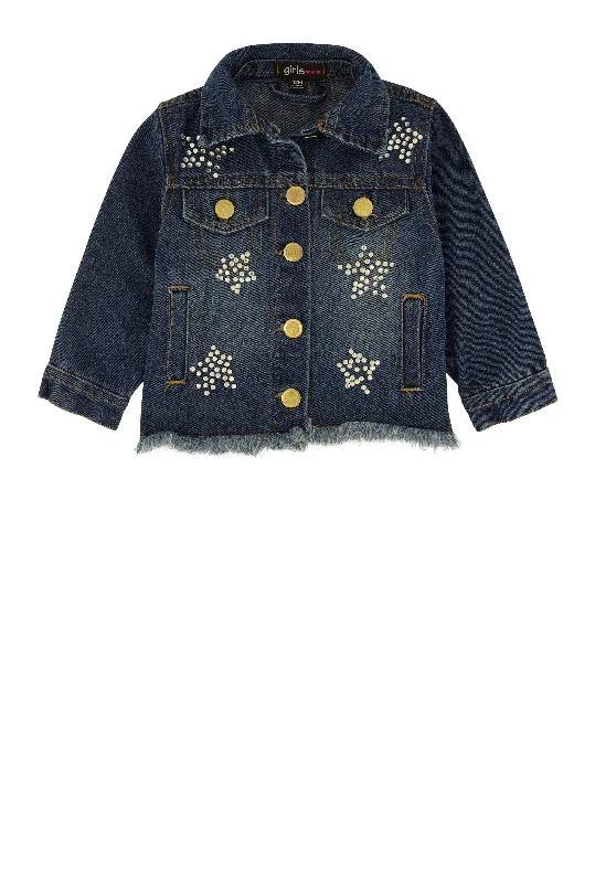 Baby Girls 12-24M Star Rhinestone Jean Jacket