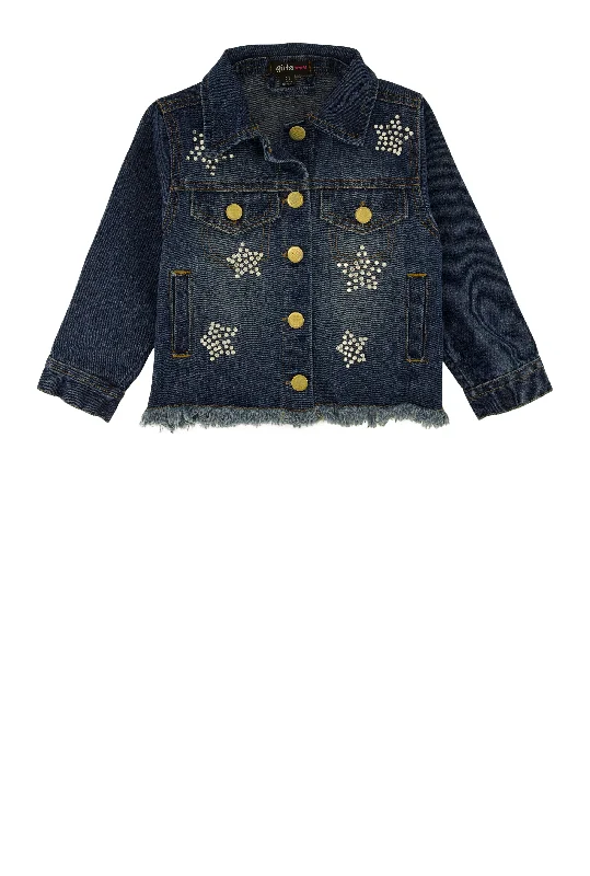 Toddler Girls Star Rhinestone Jean Jacket