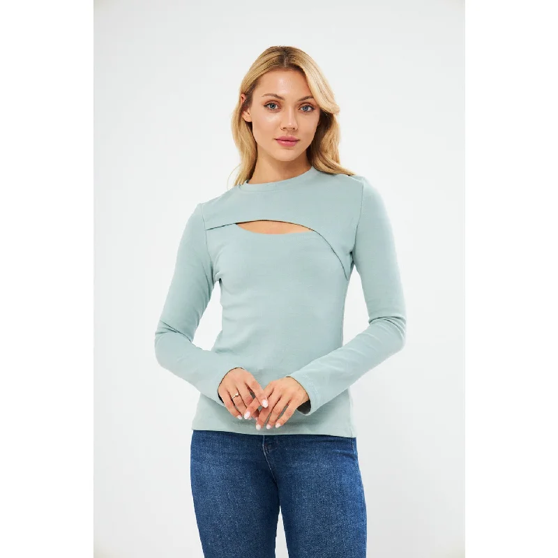 Jet Stream Keyhole Rib Top