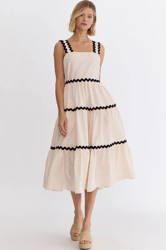 Summertime Sweetheart Ecru Midi Dress