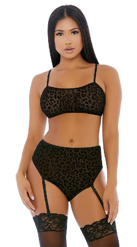 Lustful Leopard High Waist Bra Set